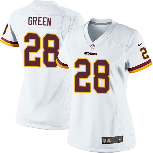 Women's Elite Darrell Green Nike Jersey White Road - #28 NFL Washington Redskins